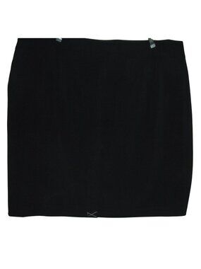 George Skirt Womens Sz 26W Black Straight Below Knee Length lined office career